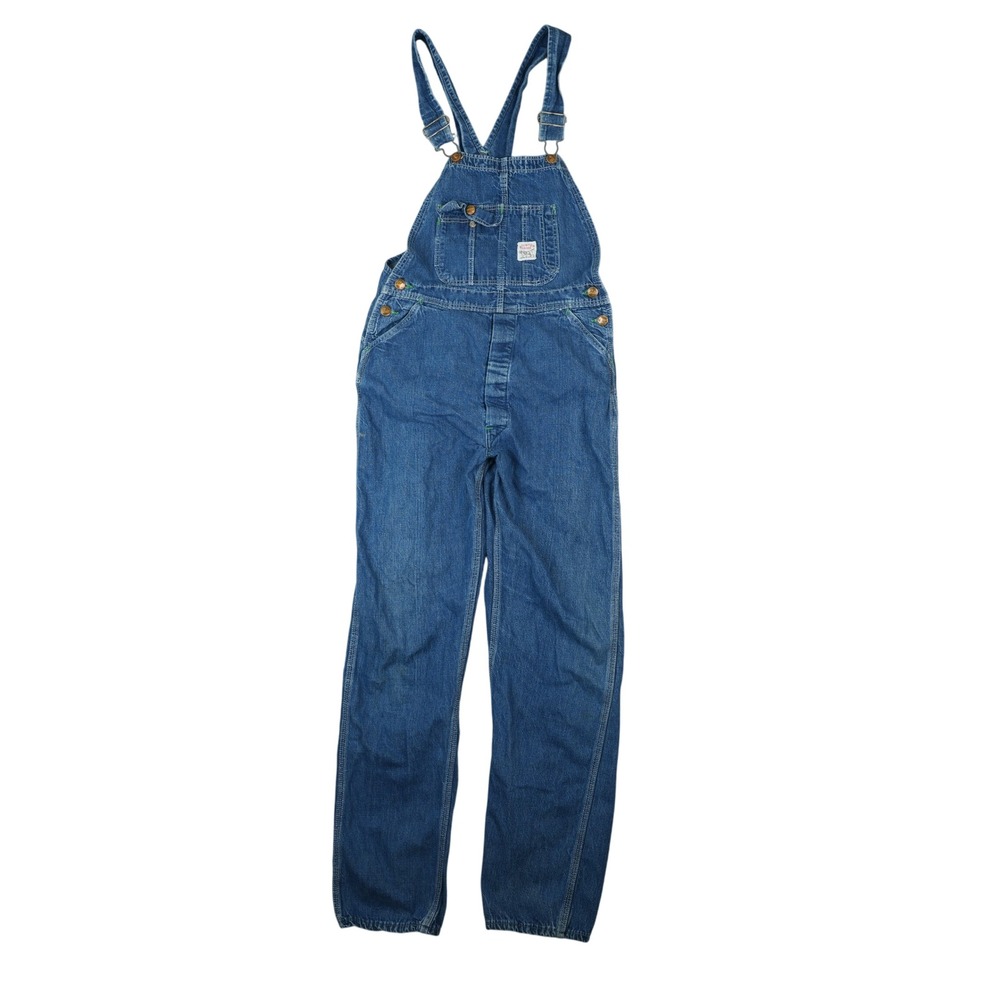 Pointer Brand Denim Overalls Kids‎ Unisex 28x30 Blue Workwear Bibs Broken Buckle